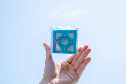 花ブロックさふんシリーズ　三日月（水色・白） 40g