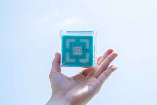 花ブロックさふんシリーズ　二重角（緑・白） 40g