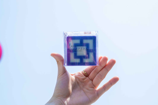 花ブロックさふんシリーズ　二重角（紫・白）40g